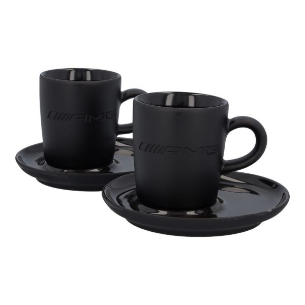 Genuine Mercedes AMG Porcelain Espresso Cup and saucer Set Black Matte by Kahla® - Image 2