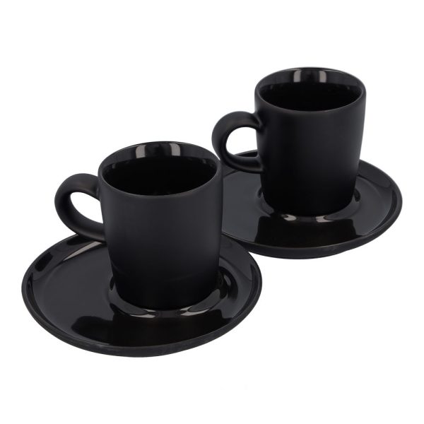 Genuine Mercedes AMG Porcelain Espresso Cup and saucer Set Black Matte by Kahla®