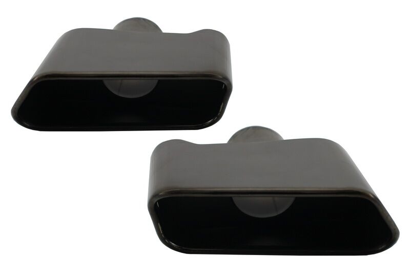 Front Bumper Spoiler Lip with Mirror Covers and Diffuser & Exhaust Muffler Tips Black suitable for BMW 5 Series F10 F11 Sedan Touring (2015-2017) M-Performance Design - Image 17