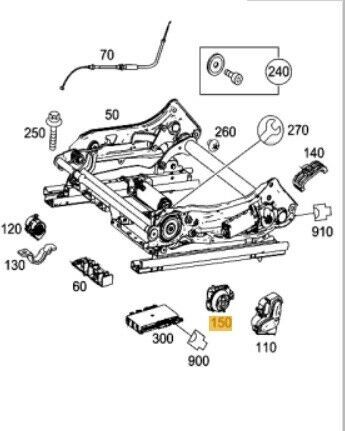 NEW GENUINE MERCEDES BENZ E CLASS W212 LUMBAR ADJUSTMENT SWITCH A20590576039051 - Image 2
