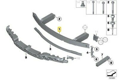 NEW GENUINE BMW 6 SERIES F06 F12 F13 LCI FRONT BUMPER CARRIER 51117385207 - Image 2
