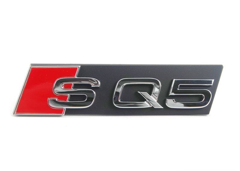 NEW GENUINE AUDI Q5 SQ5 13- FRONT BUMPER CENTER GRILLE CHROME SQ5 BADGE EMBLEM 8R0853737B2ZZ