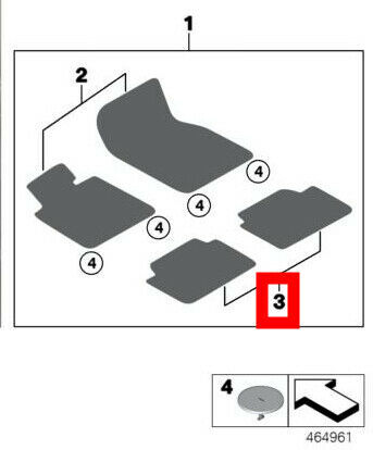 FOR NEW GENUINE BMW X2 F39 REAR ALL WEATHER RUBBER FLOOR MATS 51472452204 - Image 2