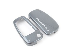 NEW GENUINE AUDI KEY FOB COVER QUATTRO DESIGN IN DAYTONA GREY 8V0071208AZ7S