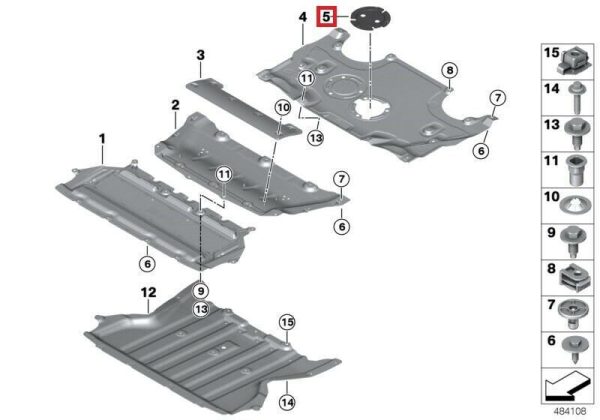 NEW GENUINE BMW 3 5 6 7 8 X SERIES ENGINE SHIELD ACCESS COVER 51757409394 - Image 2