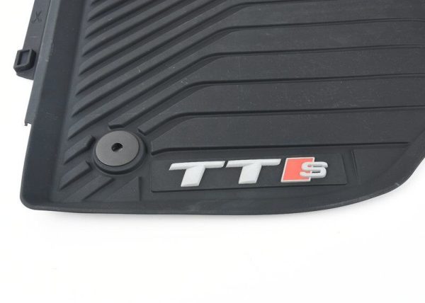 NEW GENUINE AUDI TTS COUPE 2015- FRONT BLACK RUBBER ALL WEATHER FLOOR MATS LHD 8S0061221041 - Image 3