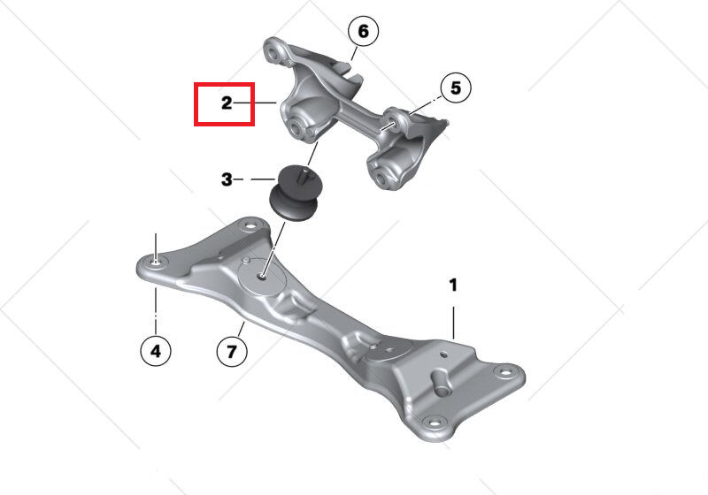 BMW GENUINE NEW E81 E82 E87 E88 E90 E91 E92 E93 GEAR BOX SUPPORT BRACKET 22326795972 - Image 2