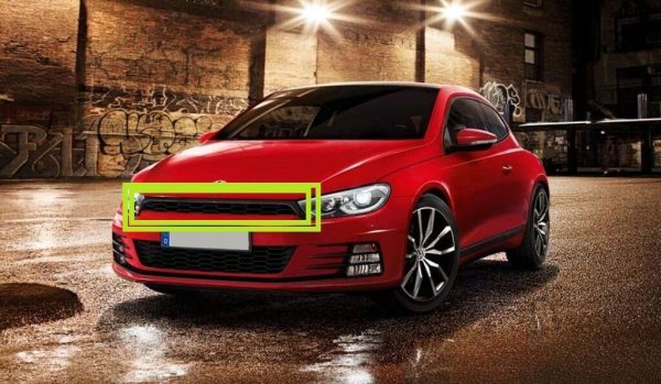NEW GENUINE VW SCIROCCO 2015-2017 FRONT BUMPER CENTRE UPPER GRILL 1K8853653C 9B9 - Image 2