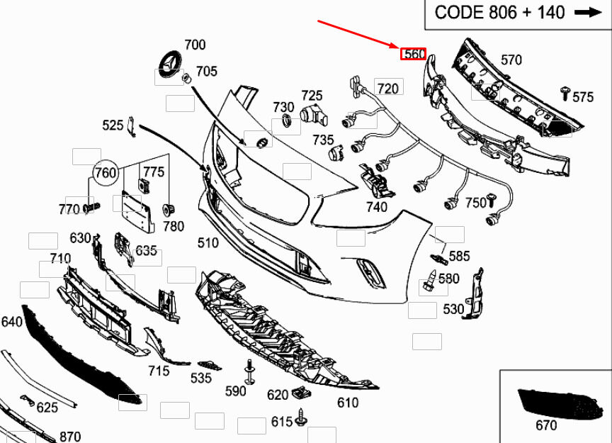 NEW GENUINE MERCEDES-BENZ A CLASS FRONT BUMPER IMPACT ABSORBER  A1768850600 - Image 2