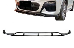 Front Bumper Spoiler Lip suitable for BMW X4 G02 X4M M Sport (2018-Up) Piano Black
