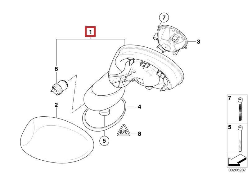 NEW GENUINE MINI R50 R52 CABRIO R53 SIDE MIRROR BLACK RHD RIGHT O/S 51167192476 - Image 3