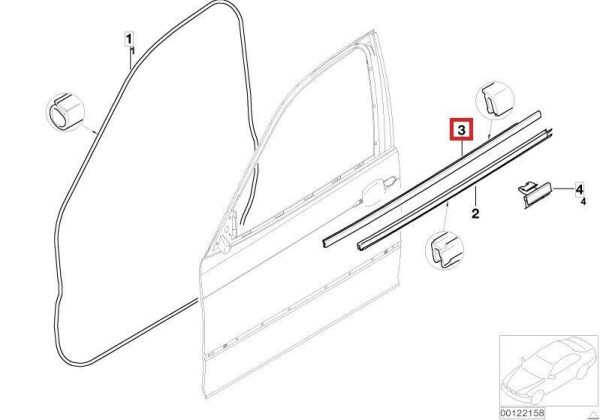 FOR NEW GENUINE BMW 3 SERIES TRIM MATTE BLACK LEFT N/S - Image 2