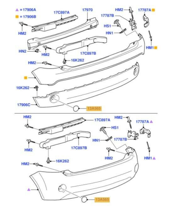 NEW GENUINE FORD FIESTA 2005-2008 REAR BUMPER REFLECTOR LEFT RIGHT PAIR SET - Image 2