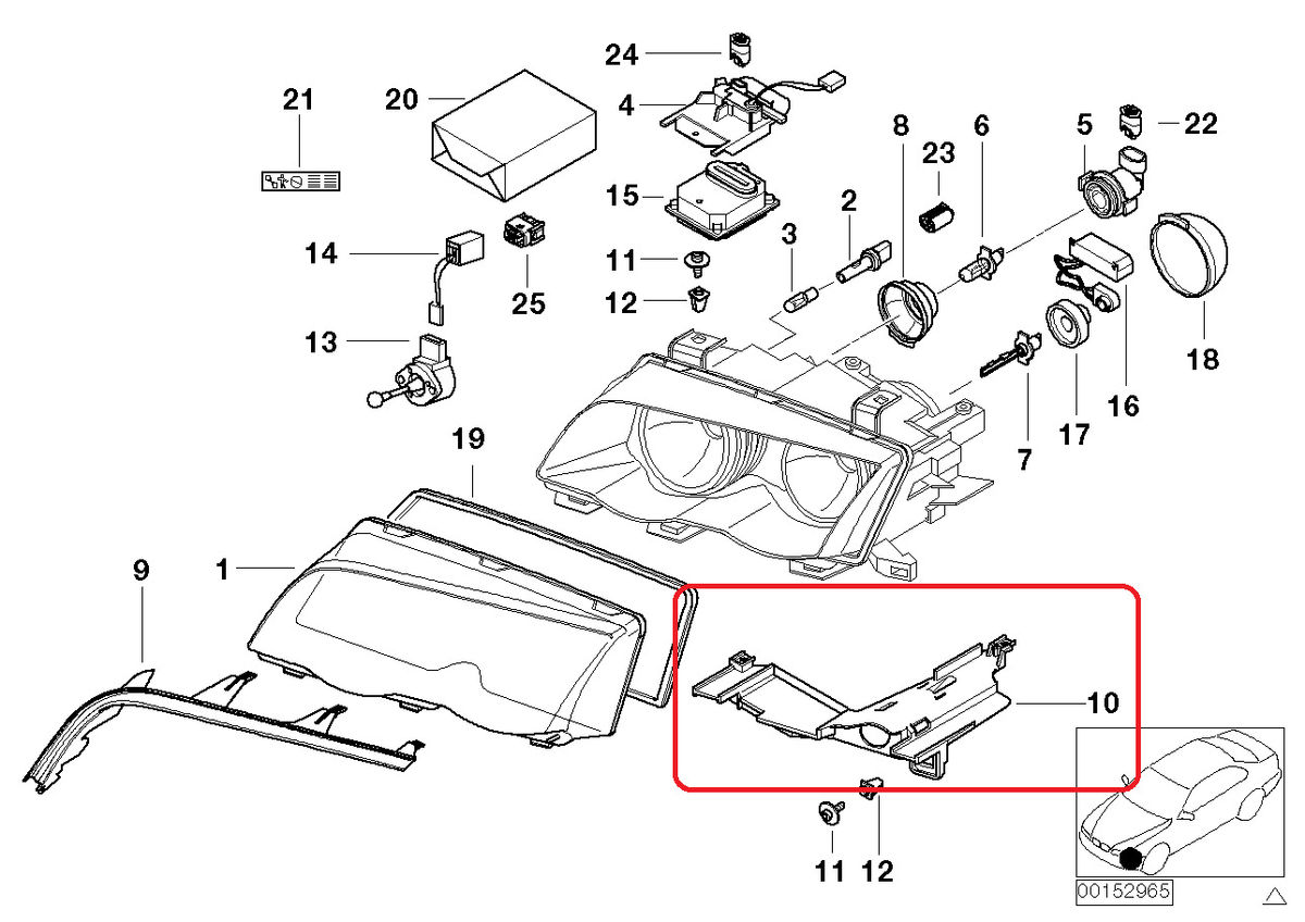 BMW NEW GENUINE 3 SERIES E46 FRONT HEADLIGHT BRACKET RIGHT O/S 8380188 - Image 2