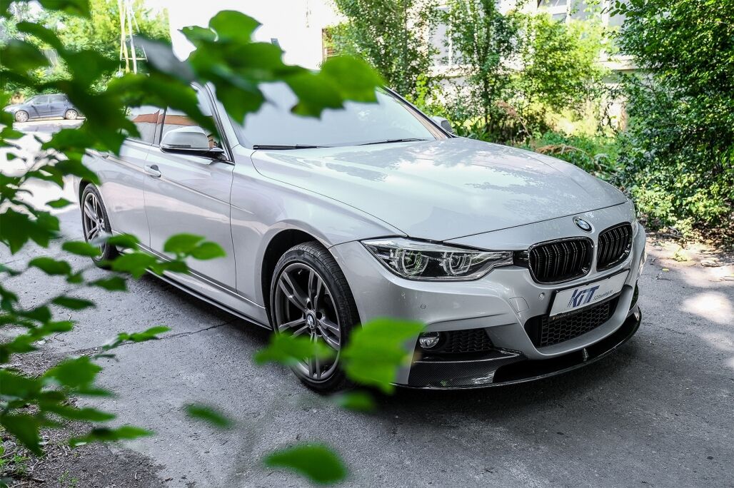 Front Bumper Spoiler Splitter suitable for BMW 3 Series F30 F31 (2011-up) M-Performance Carbon Film Coating - Image 14