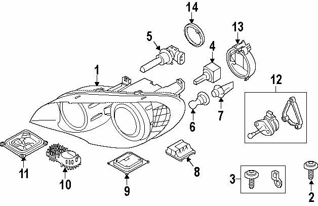 BMW E70 07-13 F06 F12 F13 NEW GENUINE FRONT HEAD LIGHT COVER HIGH BEAM 63127192573 - Image 3