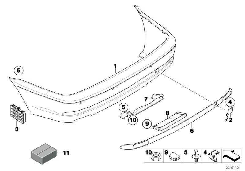 BMW GENUINE 3 E46 03-07 COUPE CABRIO REAR TOW HOOK TOWING EYE COVER 51127173749 - Image 2