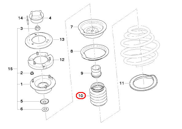 NEW MINI GENUINE R55 R56 R57 R59 R60 R61 DUST BOOT PROTECTION TUBE 31331094749 - Image 2