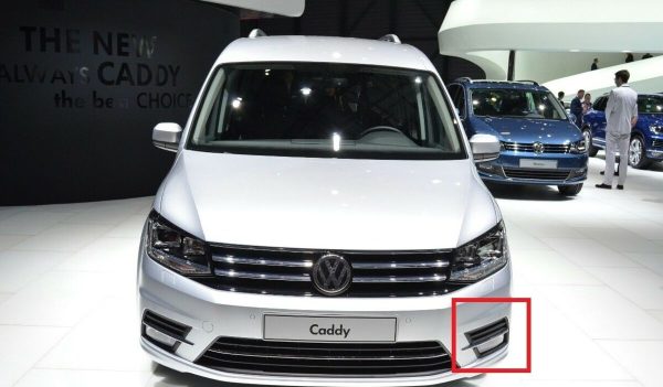 NEW GENUINE VW CADDY 15-17 FRONT BUMPER N/S LEFT LOWER FOG GRILL 2K5853665F 9B9 - Image 2