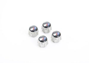 BMW NEW GENUINE M PERFORMANCE TIRE VALVE CAP SET 4 PCS 36122447402