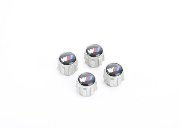 BMW NEW GENUINE M PERFORMANCE TIRE VALVE CAP SET 4 PCS 36122447402