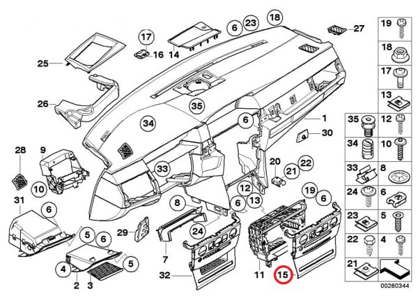 BMW NEW 5 SERIES E60 E61 DASH COVER TRIM PANEL BLACK ONLY SUITABLE WITH CCC 51457063152 - Image 2
