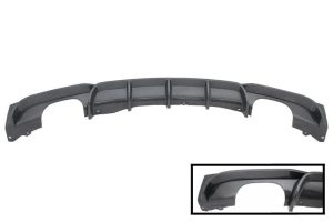 Rear Bumper Spoiler Valance Diffuser Double Outlet Carbon suitable for BMW 3 Series F30 F31 (2011-2019) Limo Touring M Design