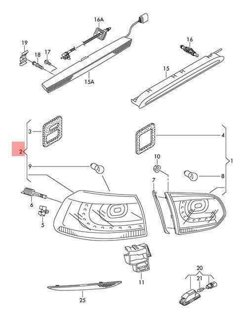 FOR NEW GENUINE VOLKSWAGEN GOLF MK6 R LINE R32 LED TAIL LIGHT LEFT N/S - Image 2