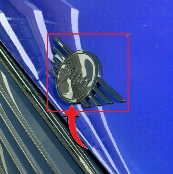 NEW GENUINE MINI COOPER F55 F56 F57 FRONT PIANO BLACK WING BADGE 51142465241 - Image 2