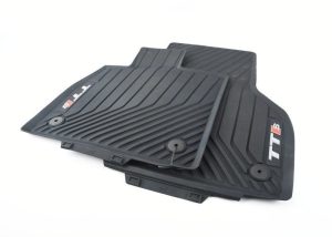 NEW GENUINE AUDI TTS COUPE 2015- FRONT BLACK RUBBER ALL WEATHER FLOOR MATS LHD 8S0061221041