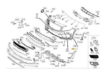 NEW GENUINE MERCEDES BENZ GLA X156 FRONT HEADLIGHT WASHER COVER PRIMED LEFT N/S A15688509229999 - Image 2