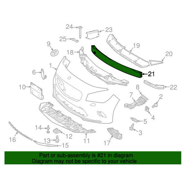 NEW GENUINE MERCEDES BENZ A-CLASS W176 12-15 FRONT BUMPER REINFORCEMENT BAR A2466201100 - Image 2