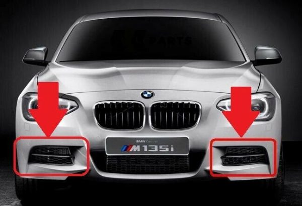BMW NEW GENUINE 135M F20 F21 12-15 FRONT M SPORT BUMPER LOWER GRILL PAIR 51118053803+51118053804 - Image 2