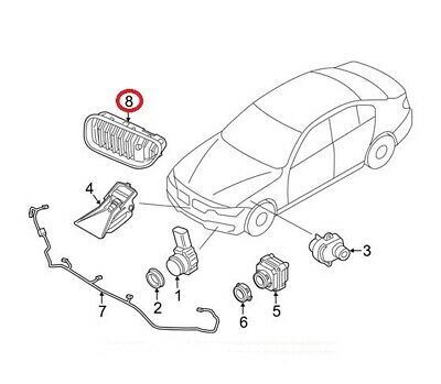 NEW BMW GENUINE 6 SERIES F06 GRAN COUPE M6 FRONT KIDNEY GRILL LEFT N/S 51138057213 - Image 3
