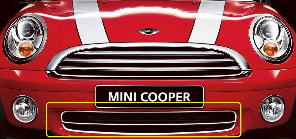 MINI NEW GENUINE R56 R55 R57 2006 - 2010/08 BUMPER LOWER GRILLE WITH CHROME TRIM 51112755463 - Image 2