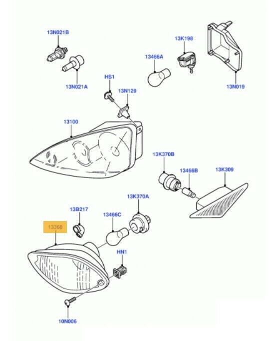 NEW GENUINE FORD FOCUS 2002-2005 WHITE TURN SIGNAL INDICATOR RIGHT O/S 1309162 - Image 2