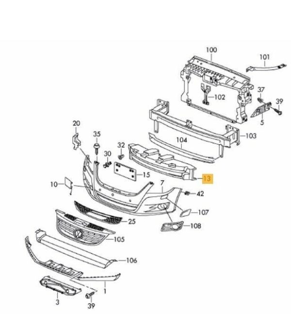 NEW GENUINE VW TOURAN 11-16 CADDY 11-16 HEADLIGHT SUPPORT BRACKET LEFT N/S 1T0805931A - Image 2