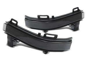 Black Smoked LED SEQ mirror side markers repeaters For VW Crafter MK2 17+