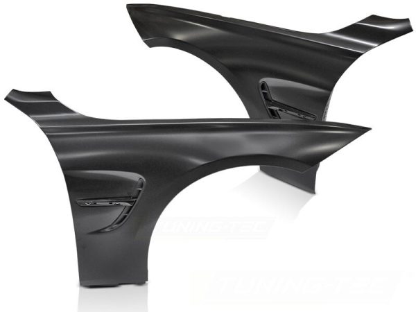 FENDERS SPORT STYLE WITH SIDE VENT BLACK fits BMW F30 F31 11-18