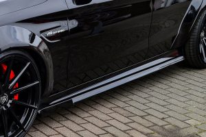 Performance Side skirts addons / Blades / diffusers / sill covers with Wing For Mercedes C-Class C63AMG+S W205 15-21