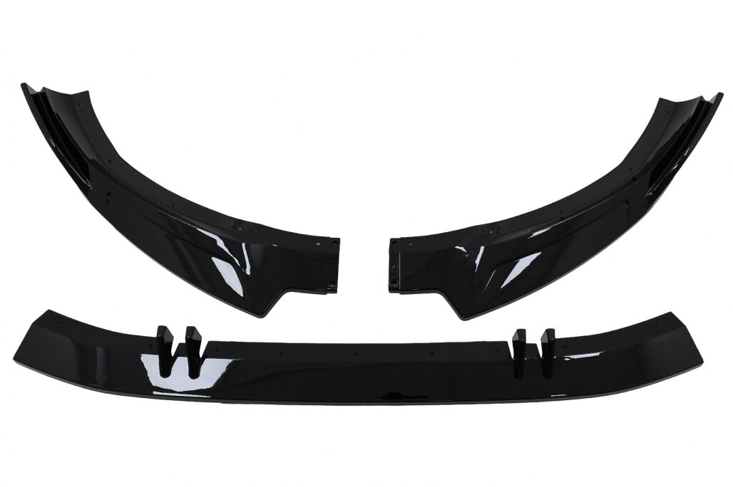 Front Bumper Add-On Spoiler Lip suitable for Audi A4 B9 Second Facelift S-Line (2020-up) Piano Black - Image 7