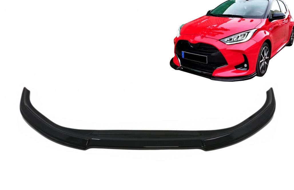 Front Bumper Spoiler Lip suitable for Toyota Yaris MK4 XP210 (2020-up) Piano Black - Image 8