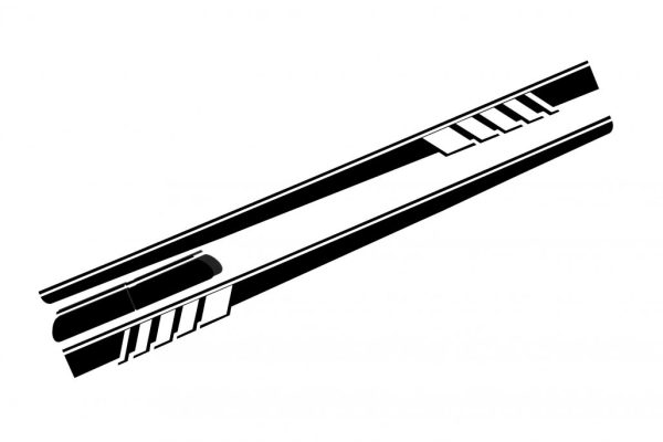 Side Decals Sticker Vinyl suitable for MERCEDES C-Class C205 Coupe A205 Cabriolet (2014-up) C63 Design Piano Black - Image 2