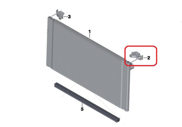 MINI NEW OEM R55 R56 R57 R58 R59 R60 R61 S JCW RADIATOR MOUNTING BRACKET LEFT 17112751341 - Image 2