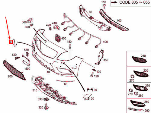 NEW GENUINE MERCEDES BENZ B CLASS W246 FRONT BUMPER TOW EYE COVER CAP PRIMED A24688521229999 - Image 2