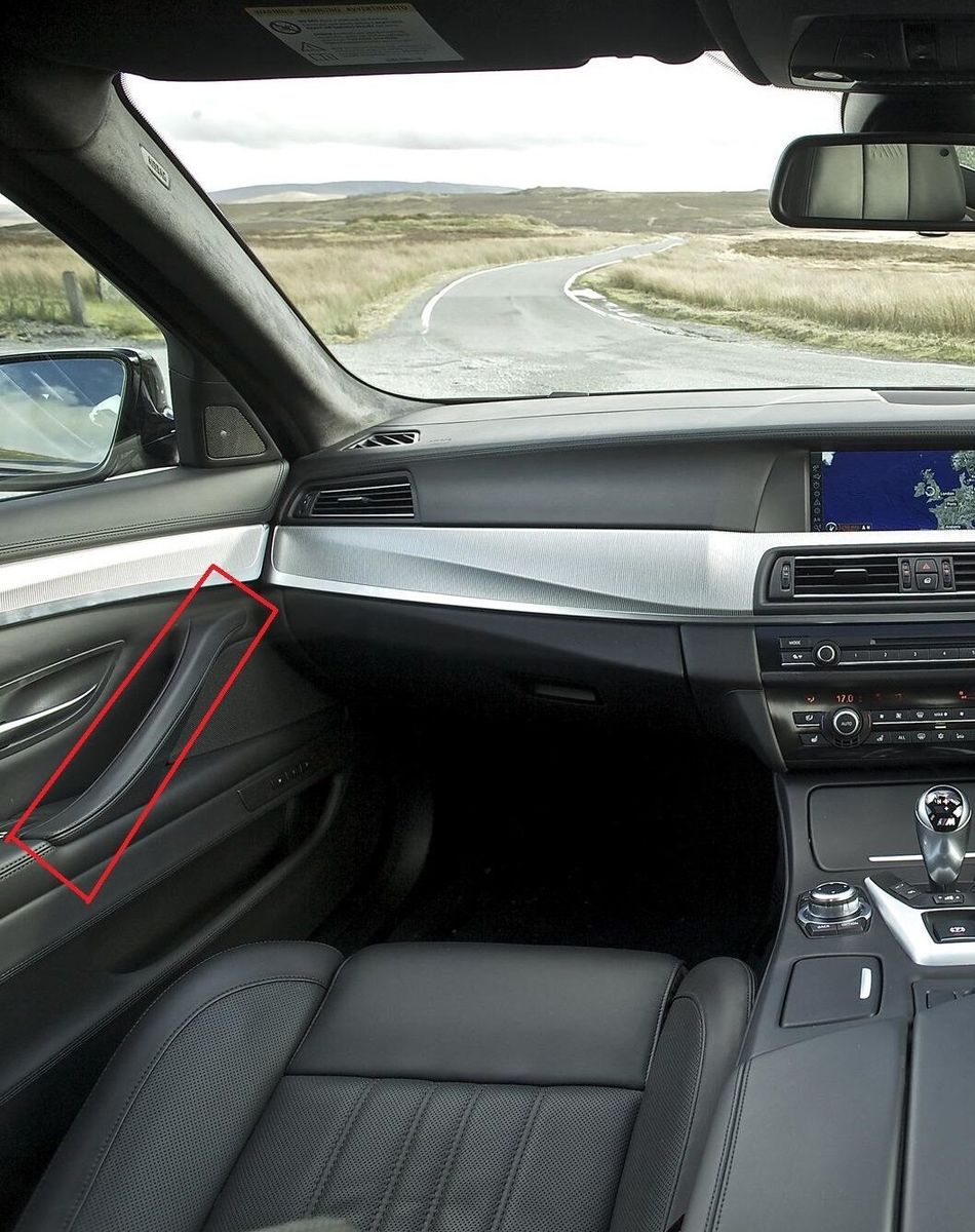 BMW NEW GENUINE F10 F11 DOOR TRIM PULL HANDLE PASSENGER SIDE LEFT N/S RHD BLACK 51417225847 - Image 2