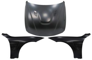 Hood Bonnet with Front Fenders Black suitable for BMW 4 Series F32 F33 F36 (2013-2017) M3 M4 GTS Look