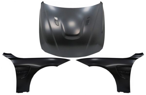 Hood Bonnet with Front Fenders Black suitable for BMW 4 Series F32 F33 F36 (2013-2017) M3 M4 GTS Look