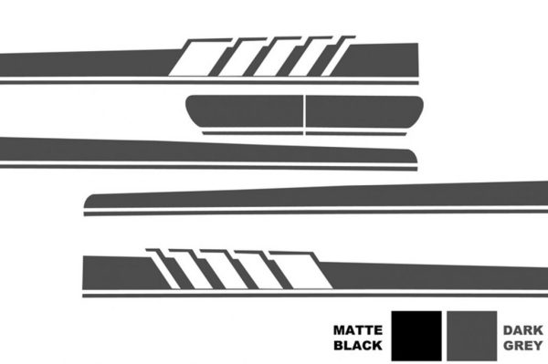 Set Sticker Side Decals & Upper Bonnet Roof Tailgate Dark Grey suitable for MERCEDES C205 Coupe A205 Cabriolet (2014-up) A45 Design Edition 1 - Image 10