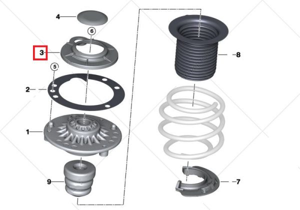 MINI NEW GENUINE F55 F56 F57 FRONT SPRING STRUT SUSPENSION RING 31306864551 - Image 2